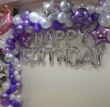 party artists Purple Silver Metallic Wall Arch Decor